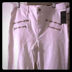 White High-Rise Skinny Jeans